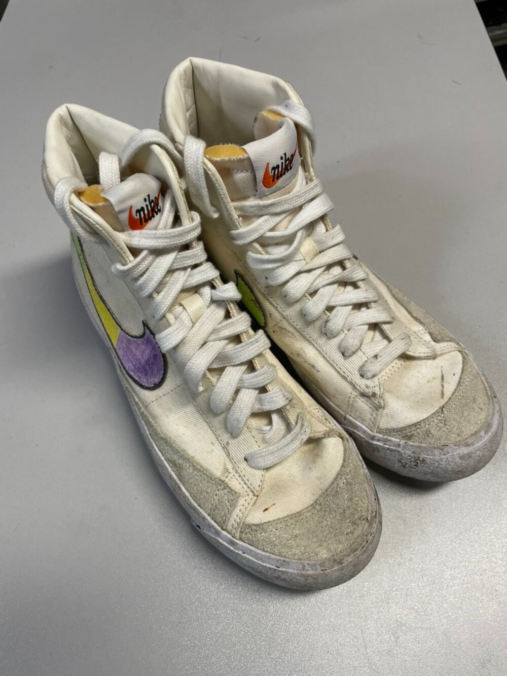 NIKE Men's Blazer Mid 77 Canvas Shoes Size 6.5 in Sail/Sail